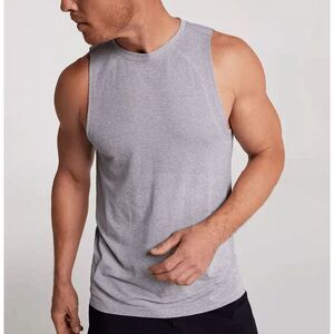 VRST Men's Circuit Seamless Space Dye UPF 30+ Tank Top Grey XL